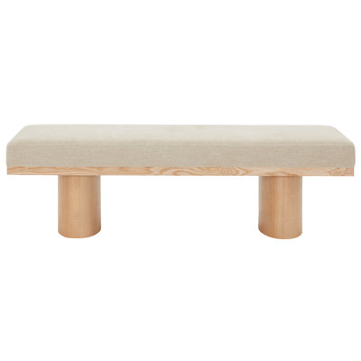 62" Linen Bedroom Bench