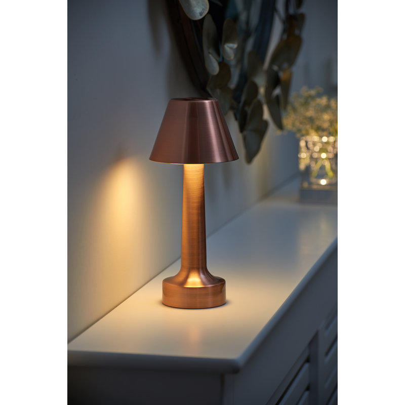 Weranna Metal USB Table Lamp, Brown