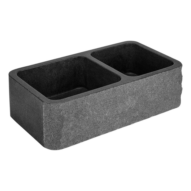 Finbrook 36" L Farmhouse / Apron Kitchen Sink, Black Granite