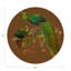 Family Pheasants Vegan Leather Round Pebble Placemat-4132002