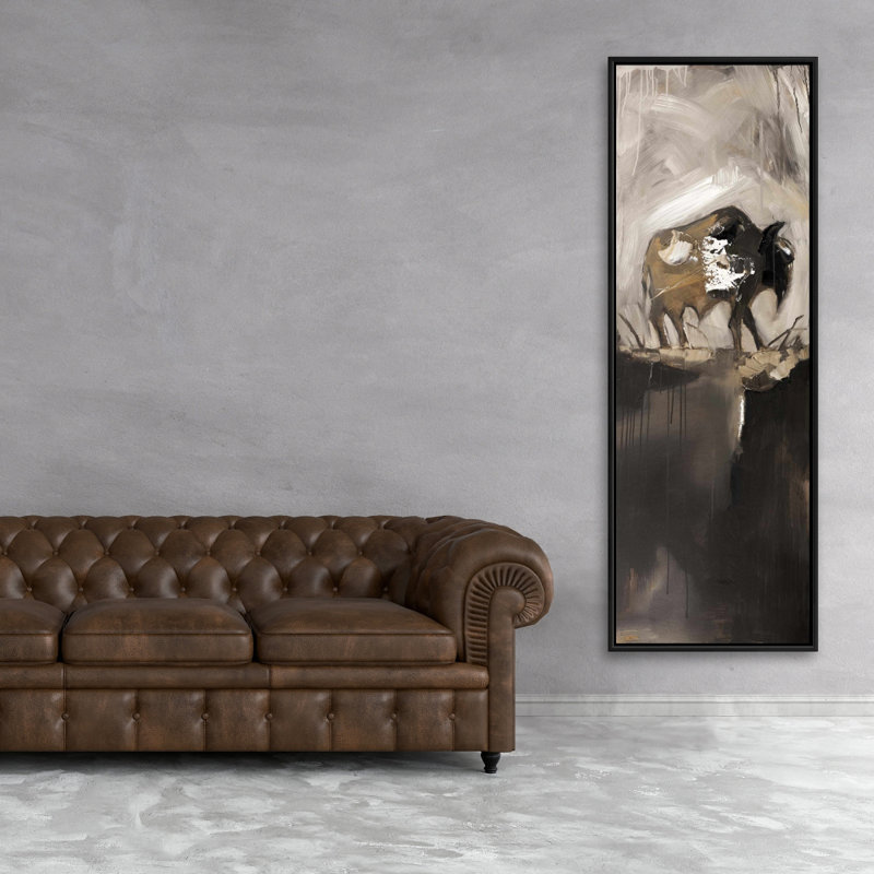 Abstrait Buffalo, reproduction sur toile, H 60 po x l 20 po