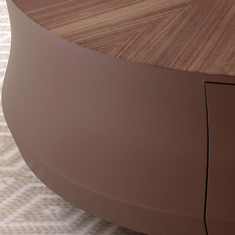 High-end minimalist walnut coffee table
