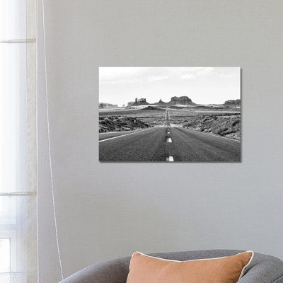 Black Arizona Series - Monument Valley Road by Philippe Hugonnard - Wrapped Canvas Print
