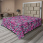 Magenta foncé, bleu ardoise / floral