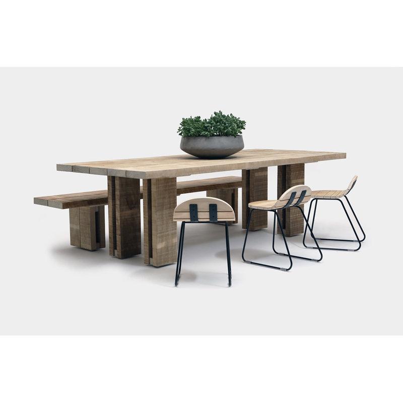 Occidental 3 Piece Outdoor Dining Set, 42" H x 72" W x 30" D