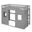 Lit mezzanine simple avec échelle - pin massif, sans sommier, longue durée-675398697-675398696