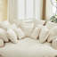 Oversized Bean Bag Sofa, Fluffy Lazy Chaise Lounge, Comfy Chenille Upholstered Barrel Sleeper Bed, Modern Deep Seat Cloud Couch for Living Room-1227163090