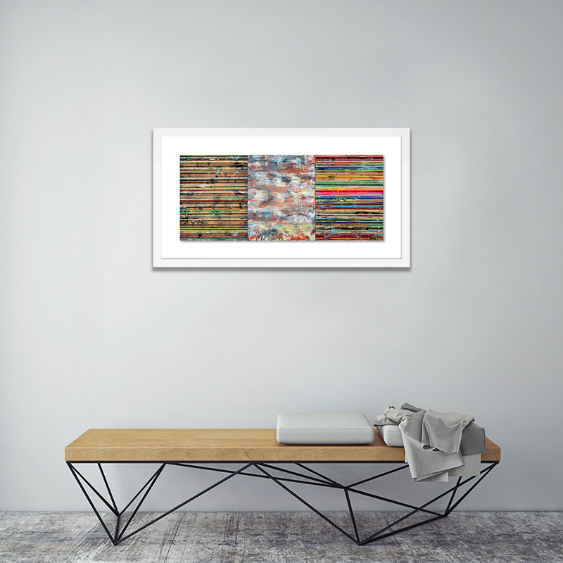 Rolling Print by Brad Ellis, White, 21" H x 40" W x 2.5" D