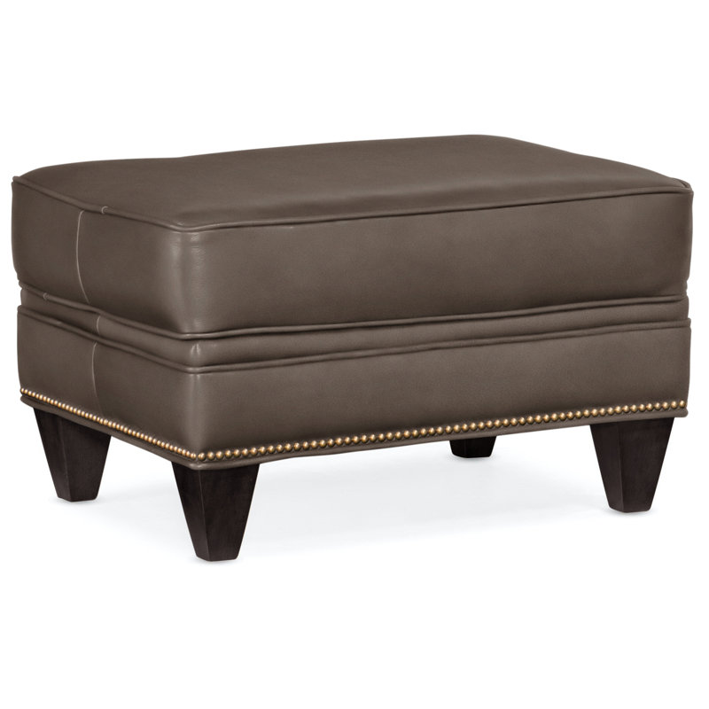Reddish Ottoman, French Natural, Plantation, Rio Mineral Genuine Leather