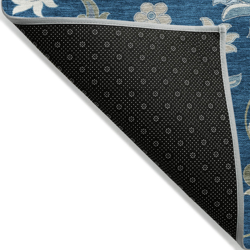 Tapis intérieur / extérieur bleu Aveline , 5' x 7'6"