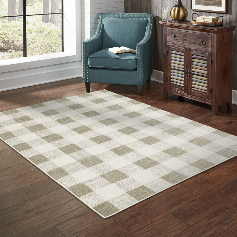 Tapis brun clair / ivoire Dashelle, Rectangle 9 pi 11 po x 13 pi