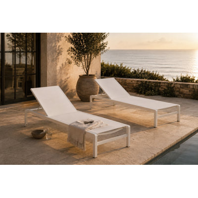Ensemble de chaise longue inclinable de 77 po Isabella