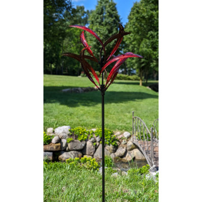 Red Luminous Cascade Wind Spinner