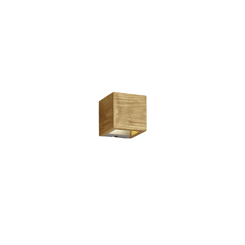Orlie Natural Wood LED Flush Mounted Sconce