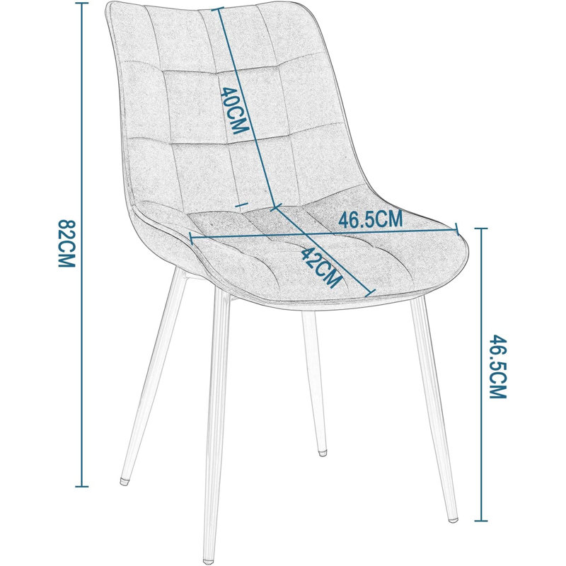 Stalnaker Upholstered Dining Chair, Gray