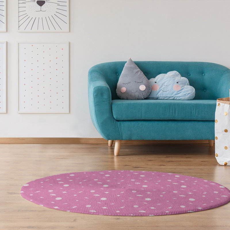Chenille Indoor Rug, Round 5'