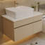Petit meuble-lavabo flottant simple 31,5 pouces avec lavabo-18865414