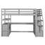 Lit mezzanine avec bureau et tablettes-964261543
