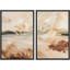 2 pièces neutres, paysage abstrait, tons terreux, décoration murale pour salon-126348452-126348454
