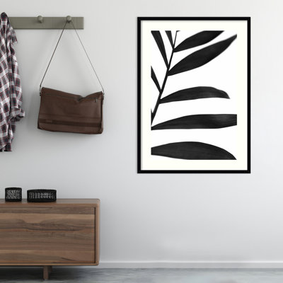 «Black Palms V» par W. Stramel - reproduction d'art encadrée