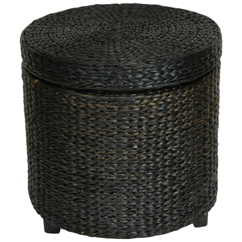 Upholstered Ottoman, Black