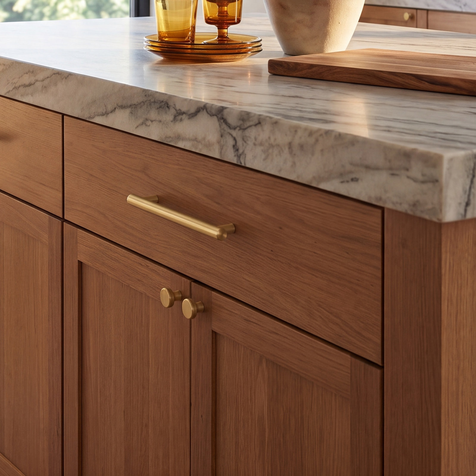 Roman Bar Cabinet Pull, Satin Gold, 3"