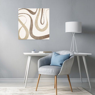 «Curves and Waves Abstract Contemporary Elegant Architecture», reproduction d'art murale