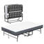 Lit portatif de 75 po x 46 po de large avec mousse à mémoire de forme de 5 po, capacité de 450 lb, pliable pour le rangement de bureau compact, grand pliant pour personnes de grande taille, contournant des espaces polyvalents et polyvalents