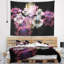 Goutte d'eau abstraite rose sur tapisserie miroir-28496474
