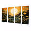 «Spring Flowers Full Moon Lake - Wildflowers», art mural sur toile 4 pièces-646569151