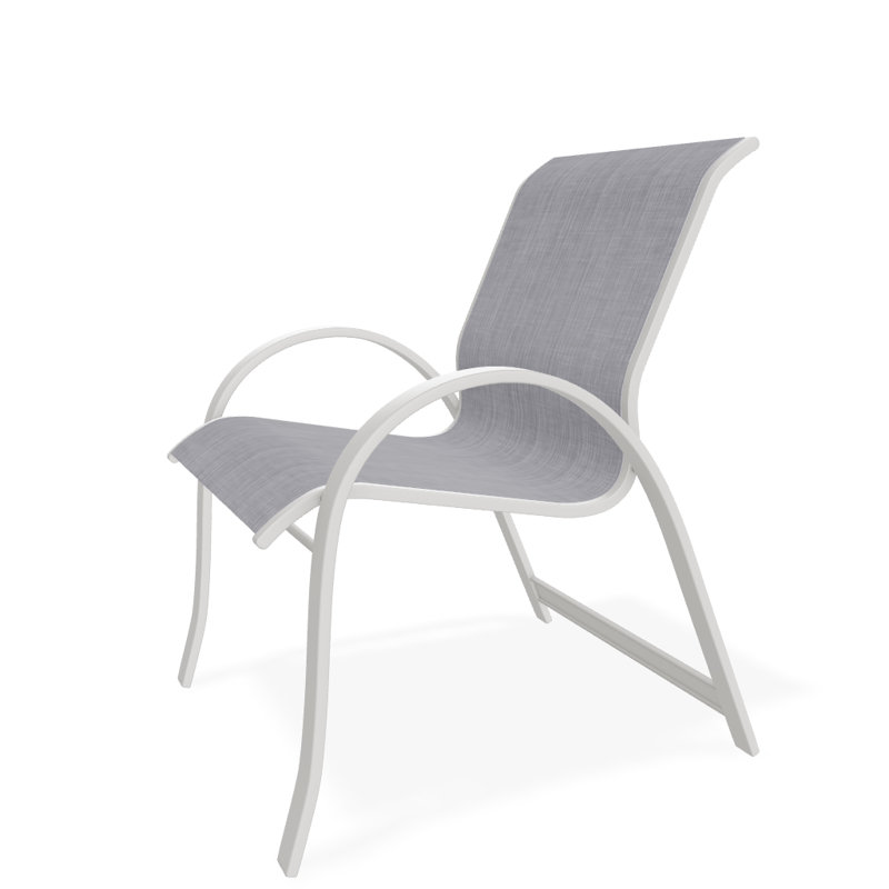 Fauteuil de salle à manger empilable Hiraku, Bijou, Neige