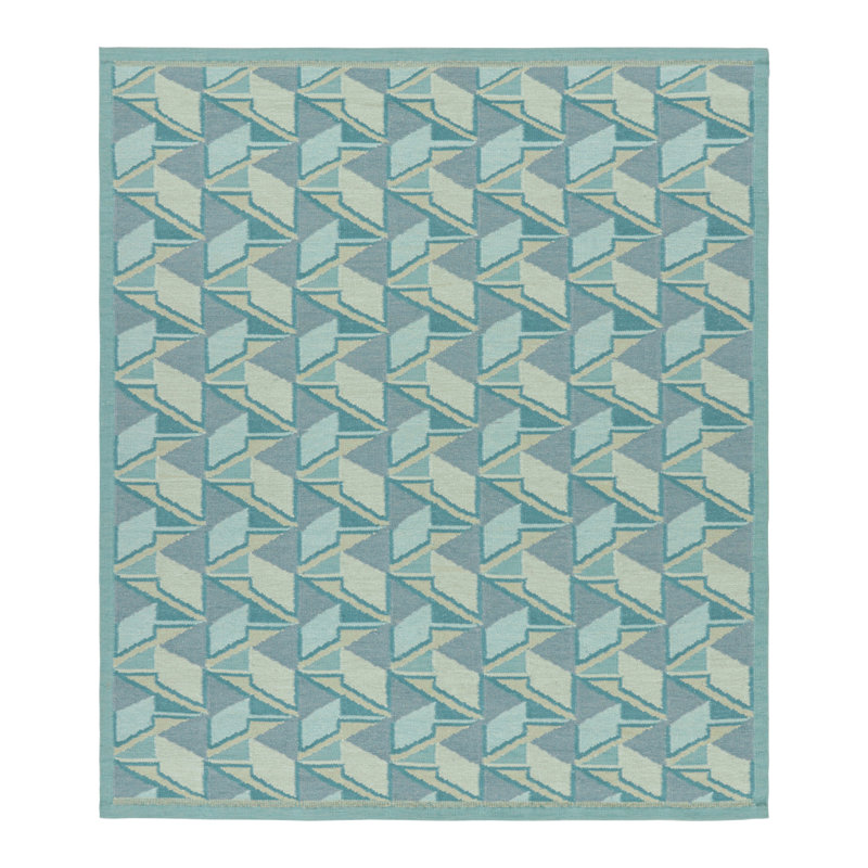 Scandinavian Wool Geometric Area Rug, Rectangle 5' x 7'