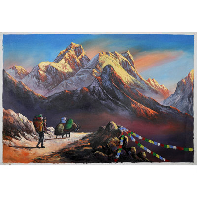 Le camp de base de l'Everest | Peinture à l'huile sur toile