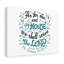 Serve The Lord Light Blue Joshua 24:15 - Wrapped Canvas Print-1607131516