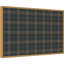 Structure murale encadrée en tissu à carreaux magnétiques bicolore bleu beige-167730178
