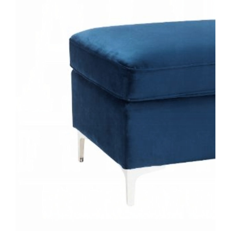 Blue Velvet Modular With D28 Foam Density And Metal Leg, 36 In Width, 27 Depth, 20 Height, 29 Lb Weight, Pine Wood Plywood Construction Leg , - Inch Deep, Wide, Tall, Pound Structure
