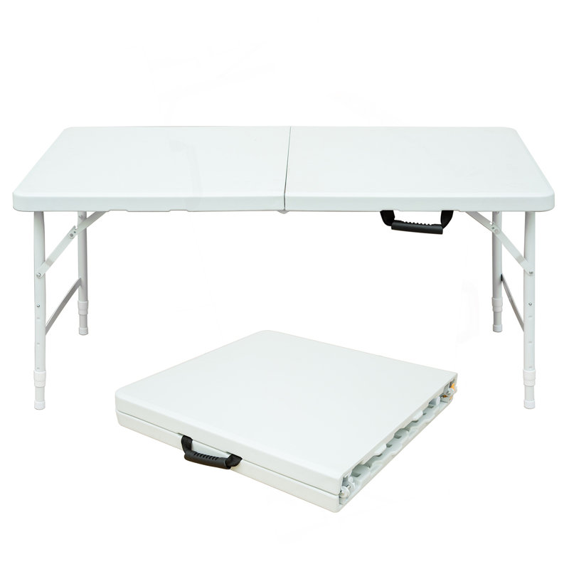 Table pliante portative 4 pi 4 po poids pliable intérieur et extérieur 135 kg, Blanc