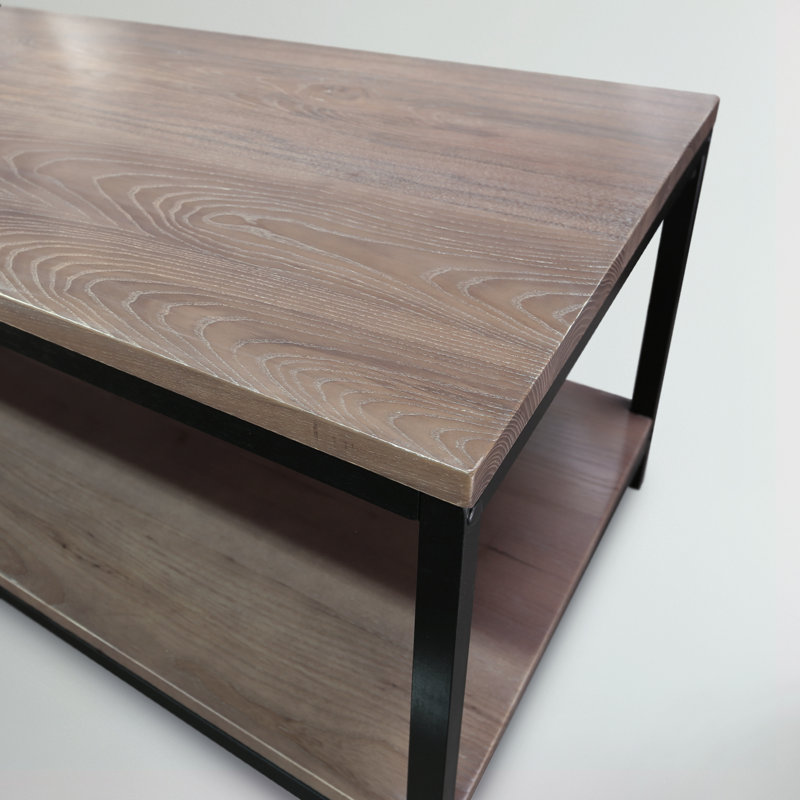 Solid Wood Single Coffee Table, Gray Wash