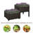 Soudersburg 2 Piece Raised Garden Bed PP Raised Flower Bed Brown-298810100-298810101
