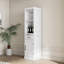 Armoire à vin modulaire blanche pour la salle à manger, le rangement, l'artisanat, le vin et les décorations, l 39,17 po