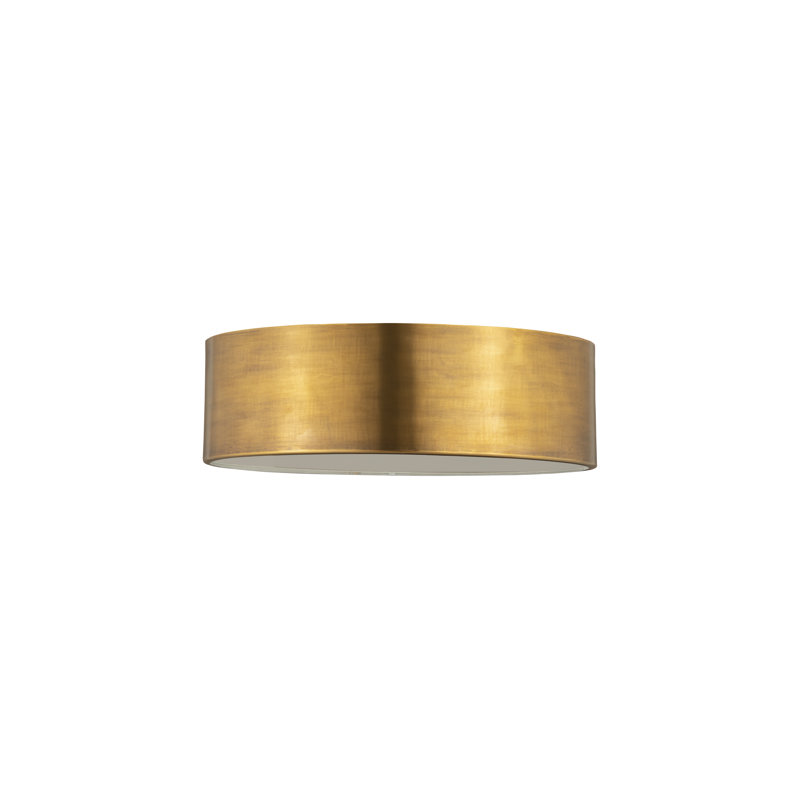 Hadsell Flush Mount, Rubbed Brass