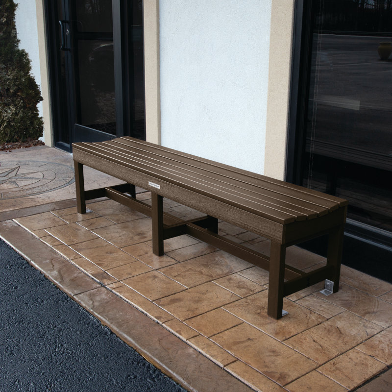 Banc de pique-nique en plastique Elyse, Gland de chêne vieilli