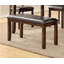 6 pièces-Ensemble de salle à manger de style classique, table rectangulaire, 4 chaises et banc en bois d'hévéa