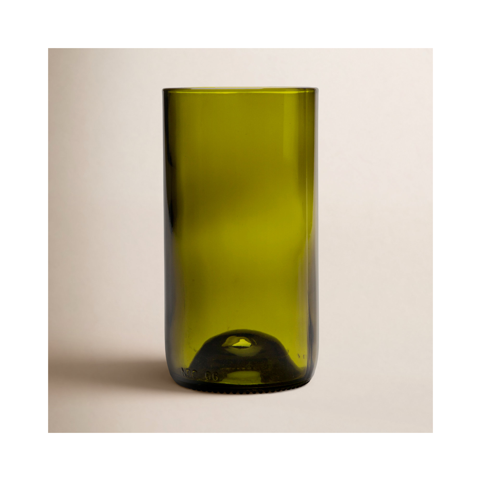 Tompson Drinking Glass (Set of 6), Olive Green, 16 oz