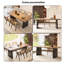 Table de salle à manger rectangulaire en bois massif 47,24 "de style Renaissance-129994517