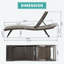 Chaise longue d'extérieur en osier 2 pièces-1429360217