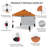 10 Ft. W x 10 Ft. D Steel Pop-Up Canopy Beach Tent with 1 Side Wall-108163932