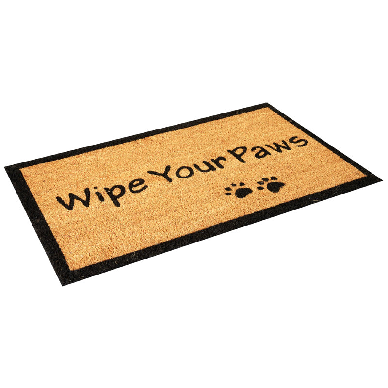 Tapis de porte d'extérieur antidérapant Wipe Your Paws Coir (Coco) 30 po x 18 po