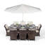 Karas 8 - Person Patio Dining Set Umbrella Hole Included Rectangular Table with Cushions Included-39926019