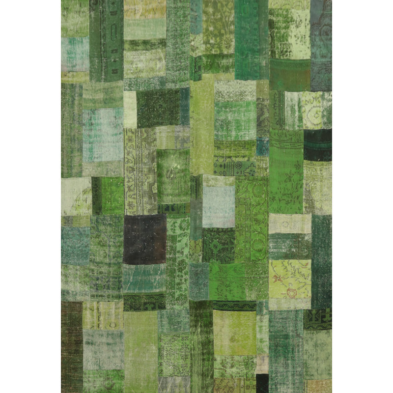 Tapis vert patiné 8 x 10